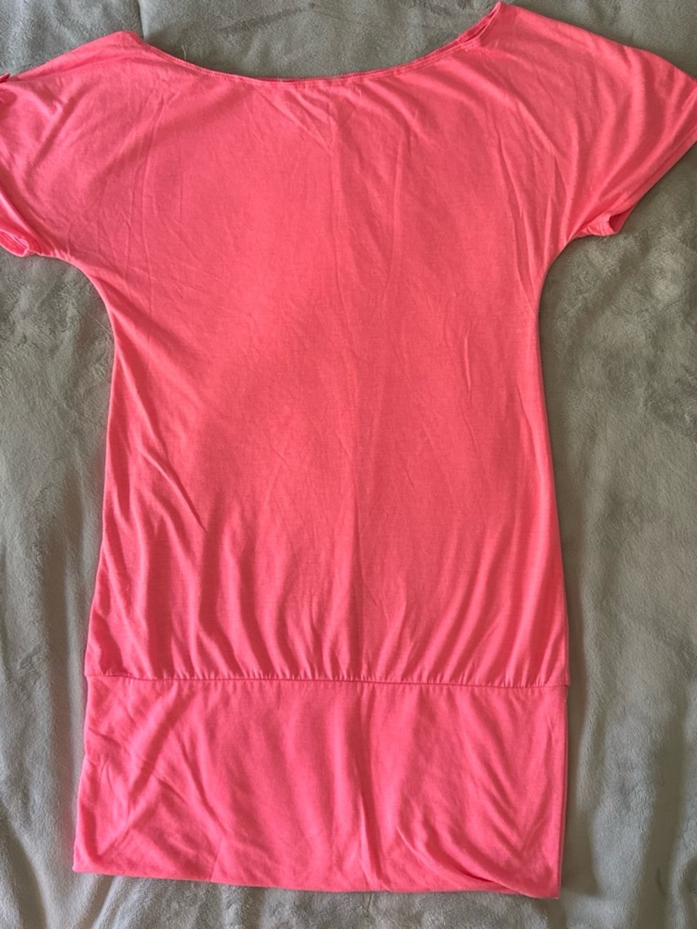 Charlotte Russe Neon Pink Dolman Sleeve Mini Dress Medium